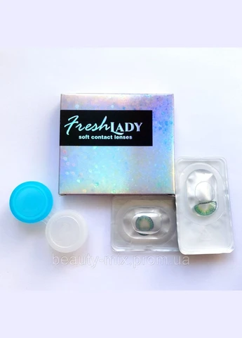 Цветные зеленые линзы без диоптрий FreshLady (339872015)