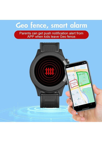 Дитячий розумий смарт годинник-телефон D36 з GPS та підтримкою 4G Чорний Lemfo (356112220)