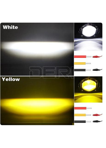 Светодиодные фары 3", белый + желтый свет. No Brand (348334670)