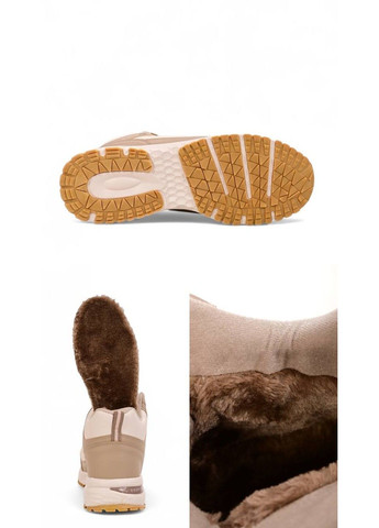 Бежевые зимние ботинки мужские зимние бежевые (t806-5) KMB