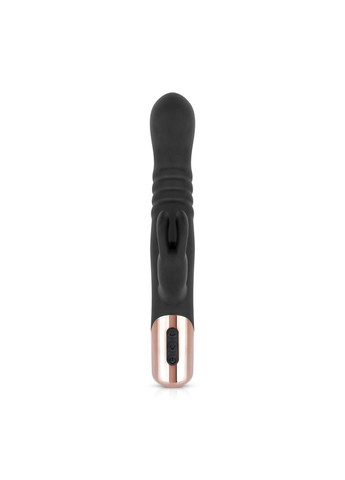 Вібратор-кролик - Rabbit Vibrator with thrusting function - Black Rosy Gold (369945746)