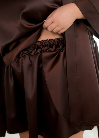 Коричневый демисезонный домашний комплект тройка No Brand