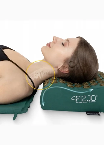 Коврик акупунктурный с подушкой Ergo Mat XL Аппликатор Кузнецова Navi Green/Gold () 4FIZJO P-5907739315083 (342758181)
