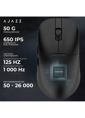 Миша бездротова AJ159Pro White (AJ159-PRO-W) Ajazz (356728817)