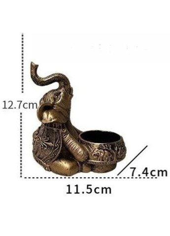 Декоративный маленький подсвечник для чайной свечи фигурка из смолы в виде Слона No Brand (278250141)