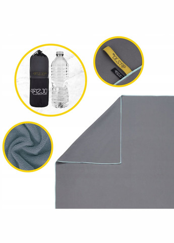 Полотенце спортивное XL 180 x 100 см из микрофибры 4FJ0420 Gray 4FIZJO серый