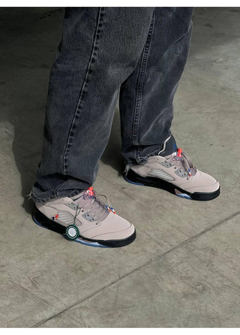 Чорні Осінні кросівки чоловічі nike air jordan retro 5 low psj beige найк аір джордан No Brand