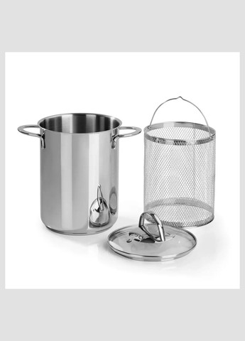 Кастрюля для варки овощей, спаржи 4 л Ø 16*21 см из нержавеющей стали KM-5850 Kamille (342117470)