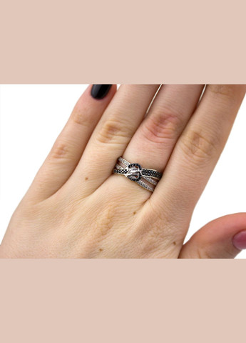 Кільце срібне з цирконієм Ідеал 1155/1рч, розмір, 17.5 розмір No Brand (317577634)