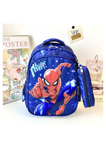 Рюкзак дитячий шкільний портфель Spiderman спайдермен людина павук синій No Brand (367041151)
