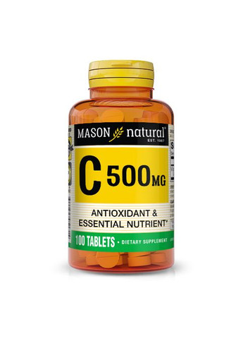 Vitamin C 500 mg 100 Tabs Mason Natural (288050728)
