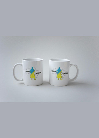 Кружка з принтом "Герой України" 330 мл Біла No Brand (324264601)