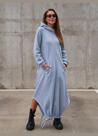 Светло-серое платье 14853 светло-серое ISSA PLUS однотонное