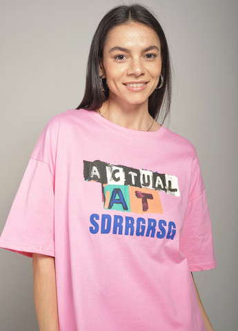 Футболка жіноча T23-1 рожева з принтом 343990 Power - (296777413)