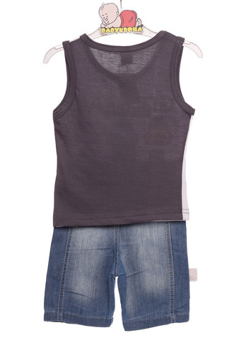 Серый летний майка с шортами для мальчика джинсовые city car серый 80 см (31274) BABYKROHA