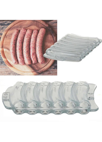 Форма стеклянная для запекания выпечки домашних хот догов, сосисок, колбасок, кебаба кебабница A-Plus (284117418)