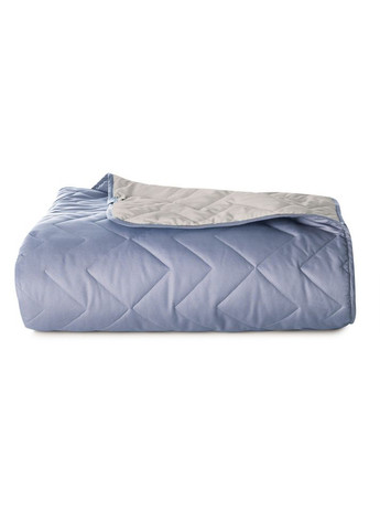 Покривало 240х260 см стьобане двостороннє якісна стібка мікрофібра джинс беж на ліжко, диван IDEIA (318506232)