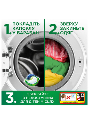 Капсули для прання Все-в-1 Для кольорового, 70 шт Ariel (328958557)