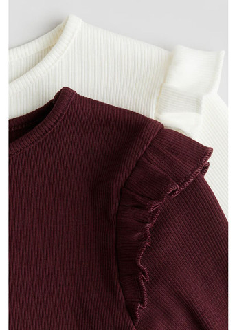 Бордовый демисезонный праздничный, повседневный, деловой, кэжуал лонгслив H&M однотонный