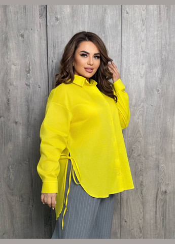 Желтая рубашка однотонная Elanzh