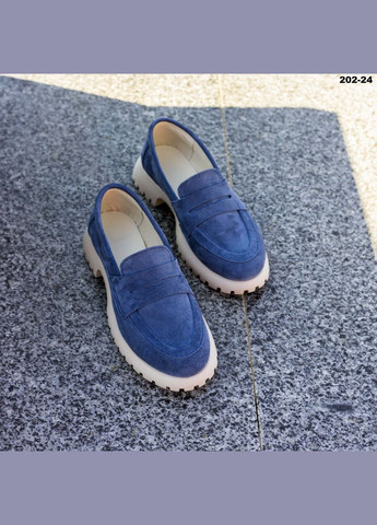 Vakko Туфли лоферы синий з натуральная кожа, — всесезон (326487996)