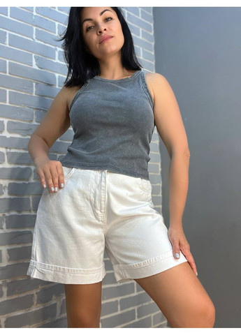 Майка женская YI FANG 501-2733 вареная рубчик порезанные швы No Brand — 304548533