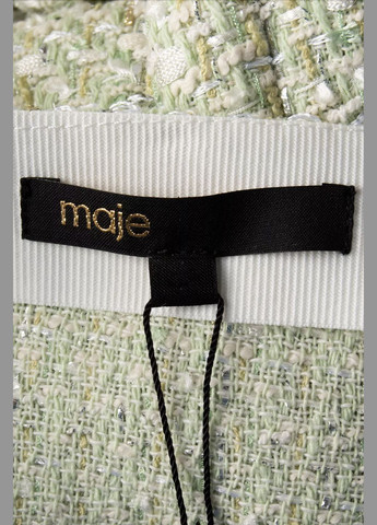 Салатовое вечернее, джинсовое, кэжуал, повседневный, деловое, коктейльное, праздничный стильное палтье от силуэтная, платье-майка, бэби долл, футляр, с открытыми плечами Maje