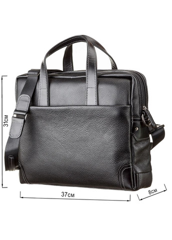 Сумка для ноутбука шкіряна чорна розмір 37х31х8 см 11110 Shvigel (362417613)