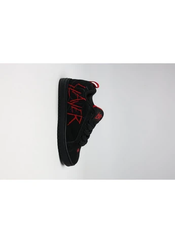 Чорні літні кросівки dc court graffik x slayer skate shoes low-top black/red дс No Brand