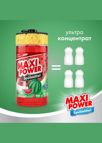 Средство для мытья посуды Арбуз с губкой 1 л Maxi Power DS7230 (336767882)
