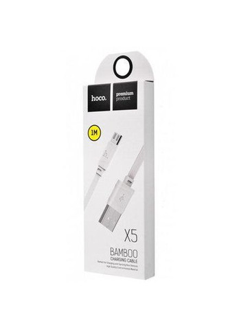 Кабель microUSB X5 Bamboo White Hoco (301470144)