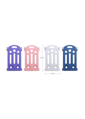 Пластиковий стійкий дитячий манеж 16+2 секції огорожа паркан 186×192 см No Brand (363134246)