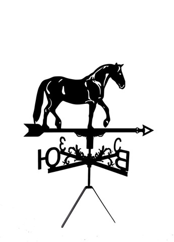 Флюгер Кінь №3 з металу 2 мм, флюгер на дах No Brand (368896632)