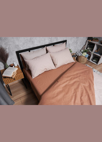 Комплект постільної білизни Бязь Gold Люкс «» King Size 220x240 наволочки 4х70х70 (MS-820004554) Moon&Star Brown Blanc (293148266)