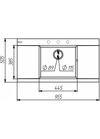 Гранітна мийка для кухні ATLAS 9651 матова мусон Valeso (342072145)