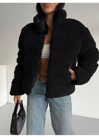 Чорна демісезонна жіноча куртка тепла No Brand