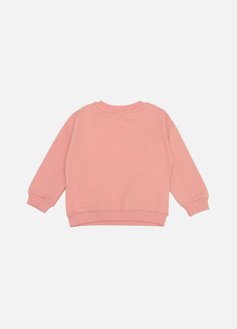 Yuki свитшот для девочки цвет пудровый cb-00271942 светло-розовый трикотаж