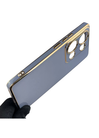 Чехол для Redmi Note 13 Pro 4G женский с золотой окантовкой на сяоми редми нот 13 про 4г синий Xiaomi (366019274)