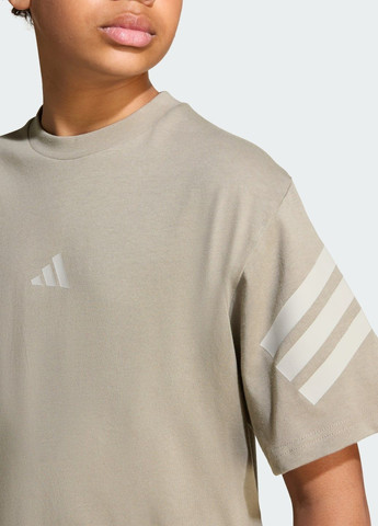 Зеленая демисезонная футболка future icons 3-stripes kids adidas