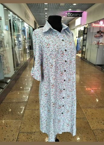 Блакитна кежуал плаття-сорочка 2 Льва