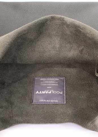 Жіноча шкіряна сумка-пакет зелена PoolParty (372657629)