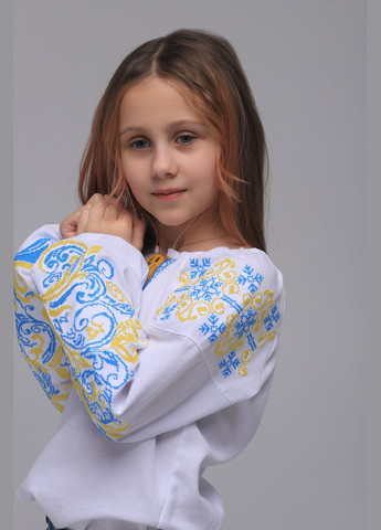 Жовта сорочка вишиванка для дівчинки ольга 146 см жовто- блакитний shop (2000989763963) Козачок (364552126)