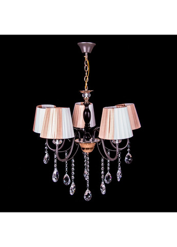 Класична люстра з абажурами на 5 лампочок NH5268/5/COFFEE+FGD, No Brand (352229779)