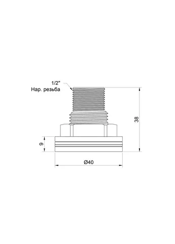 Оригінал! Врізка Standart 1/2" в бак SD40015 Thermo Alliance (401222062)