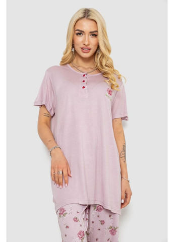 Сиреневая всесезон пижама женская с принтом, 243r6762 Stil Moda