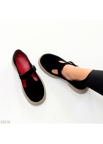 No Brand Mary • Туфлі із замші з шкіряною підкладкою чорний з, — (349820762)