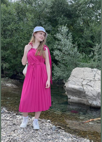 Літній плісирований сарафан малиновий Capricious (328088451)