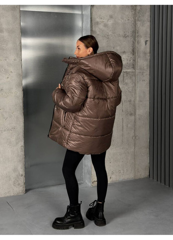 Коричневая зимняя утепленная куртка, цвет коричневый Fashion