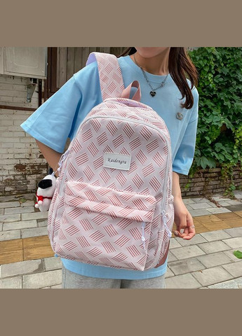 Рюкзак подростковый 5108 Pink для ноутбука 14" водонепроницаемый 2 отделения 20-35 л 3шт Lesko (352012080)