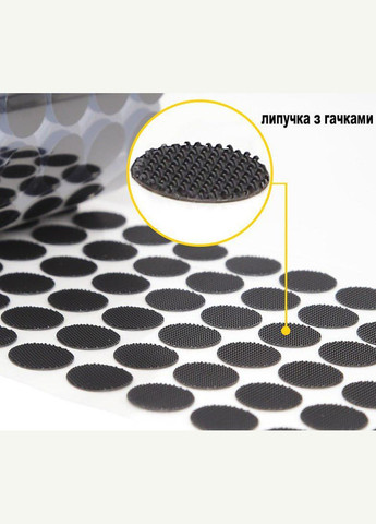 Липучки двосторонні для творчості круглі самоклеючі 15 мм 500 пар білі No Brand (334884013)